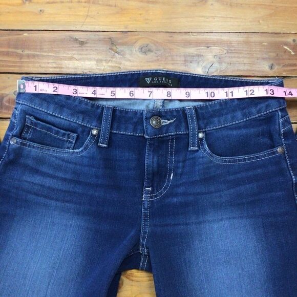 GUESS blue jeans skinny low rise stretchy soft denim size 27 - Picture 8 of 11